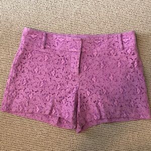 Ann Taylor Loft lilac lace shorts, size 4